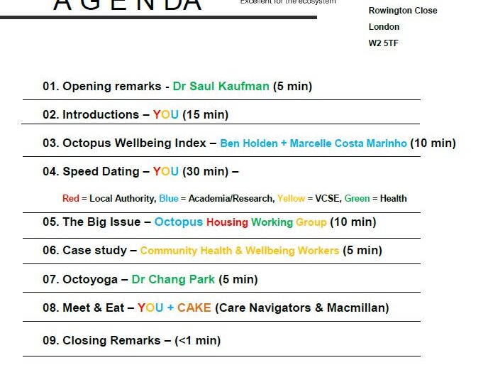 Octopus 7 agenda